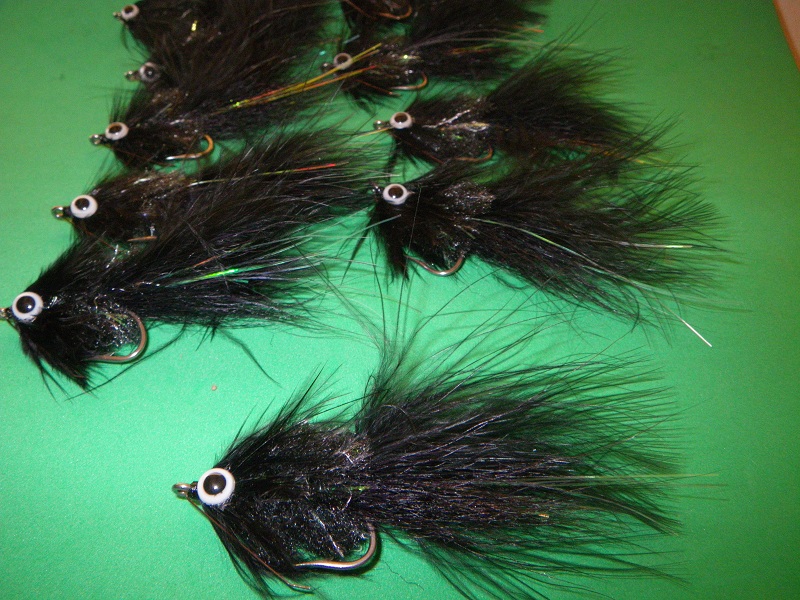 Two Tone Brushy Black & Purple S6/0 Fishing Fly, Saltwater Flies